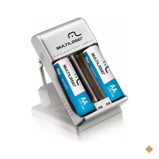 Multilaser Carregador de Pilhas Mirage 2 pilhas AA Bivolt