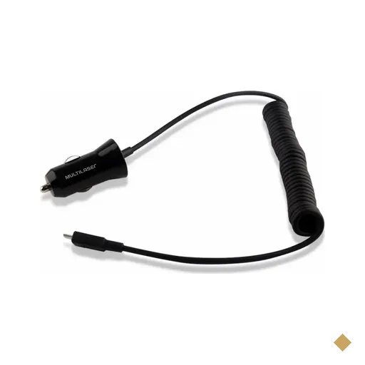 Multilaser Carregador Automotivo com Cabo Micro USB Espiral