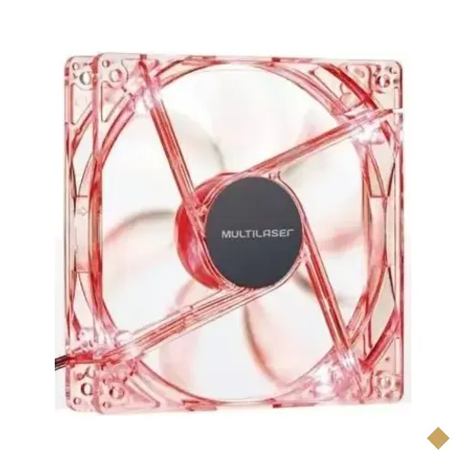 Fan Cooler Multilaser 120mm Transparente LED Vermelho