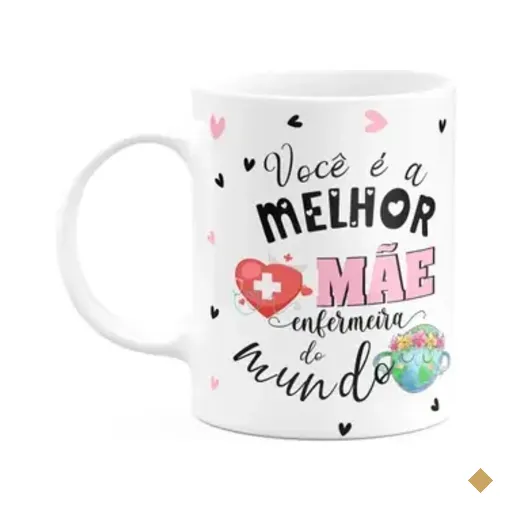 Caneca Mães E Profissões - Melhor Mãe Enfermeira Do Mundo