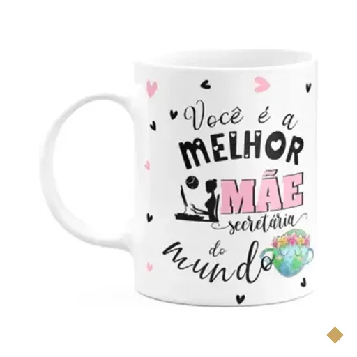 Caneca Mães E Profissões - Melhor Mãe Secretária Do Mundo