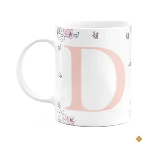 Caneca Especial Mulheres - Inicial Do Nome Letra D