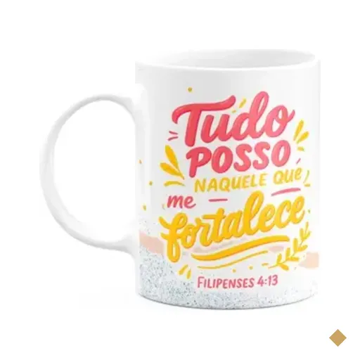 Caneca Religiosa Versículos Bíblicos - Filipense 4:13