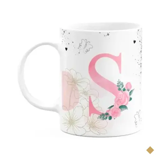 Caneca Motivação - Com Inicial Do Nome Letra S - 325ml