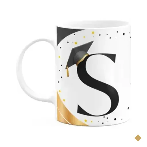 Caneca De Formatura - Inicial Do Nome Letra S - 325ml