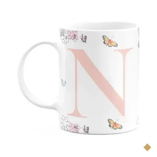 Caneca Especial Mulheres - Inicial Do Nome Letra N