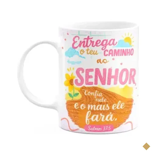 Caneca Religiosa Versículos Bíblicos - Salmos 37:5 - M2