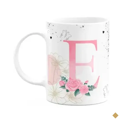 Caneca Motivação - Com Inicial Do Nome Letra E - 325ml