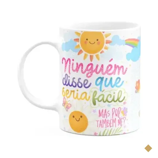 Caneca Divertida Vibes - Ninguém Disse Que Seria Fácil - M2