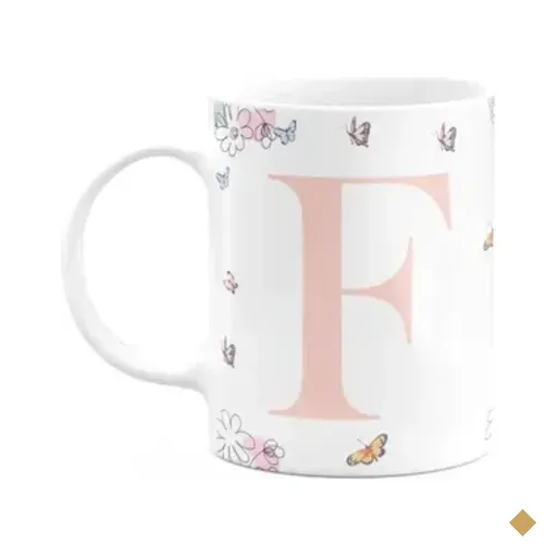 Caneca Especial Mulheres - Inicial Do Nome Letra F