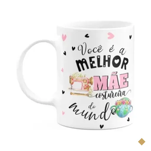 Caneca Mães E Profissões - Melhor Mãe Costureira Do Mundo