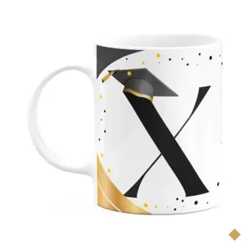 Caneca De Formatura - Inicial Do Nome Letra X - 325ml