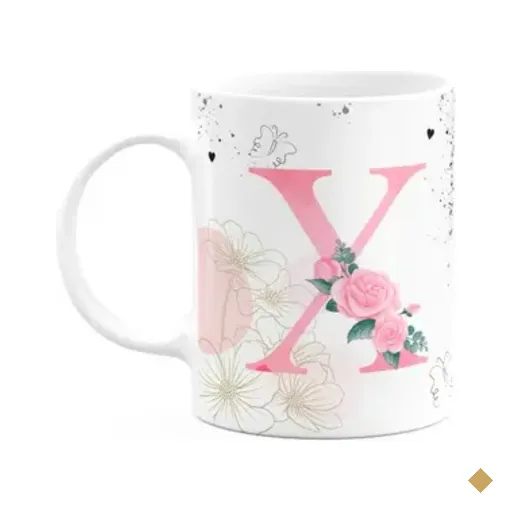 Caneca Motivação - Com Inicial Do Nome Letra X - 325ml