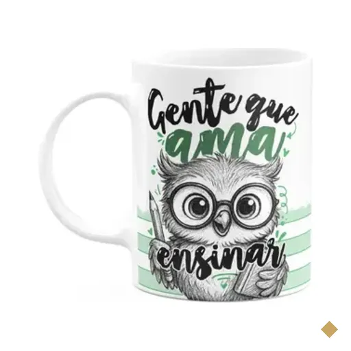 Caneca Professor Coruja - Gente Que Ama Ensinar - M-green