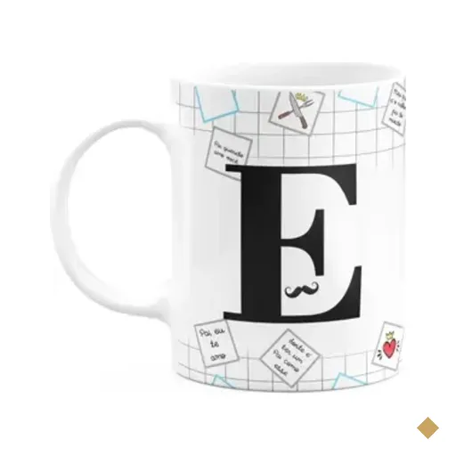 Caneca Do Papai - Inicial Do Nome Letra E - 325ml