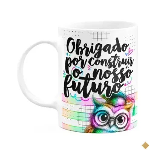 Caneca Professor Coruja - Obrigado Pelo Futuro - M-colors