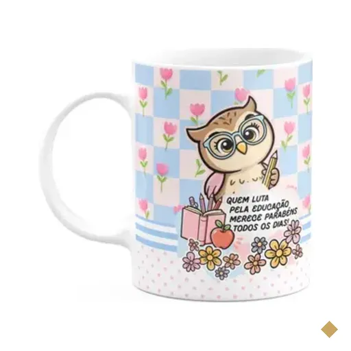 Caneca Professor - Quem Luta Pela Educação, Merece Parabéns!