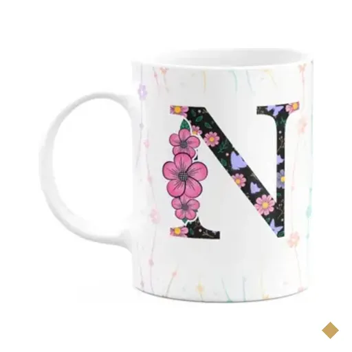 Caneca Today - Com Inicial Do Nome Letra N - 325ml