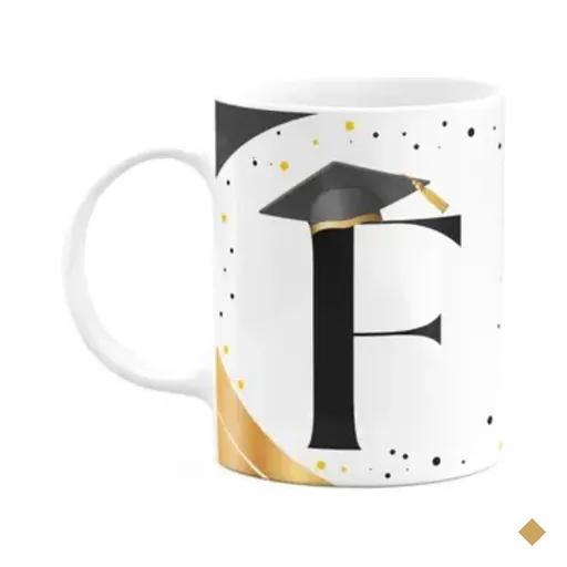 Caneca De Formatura - Inicial Do Nome Letra F - 325ml