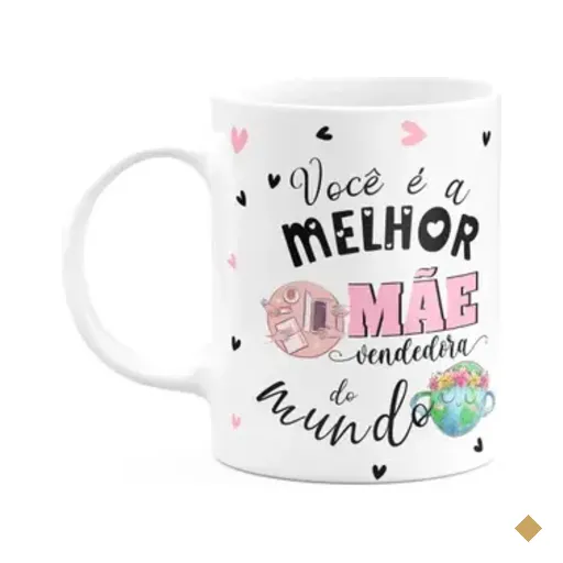 Caneca Mães E Profissões - Melhor Mãe Vendedora Do Mundo