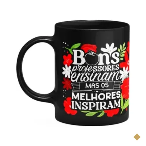 Caneca Da Professora - Os Melhores Inspiram - Preta M2