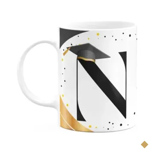 Caneca De Formatura - Inicial Do Nome Letra N - 325ml