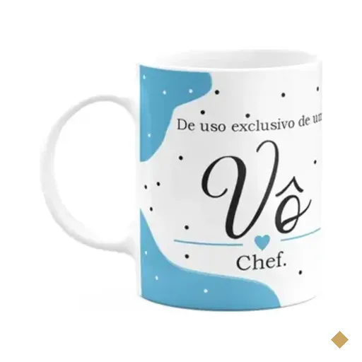 Caneca Tipos De Avós - Vô Chef - 325ml - Branca