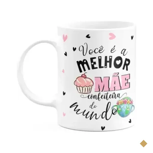 Caneca Mães E Profissões - Melhor Mãe Confeiteira Do Mundo