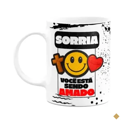 Caneca Religiosa - Sorria, Você Está Sendo Amado