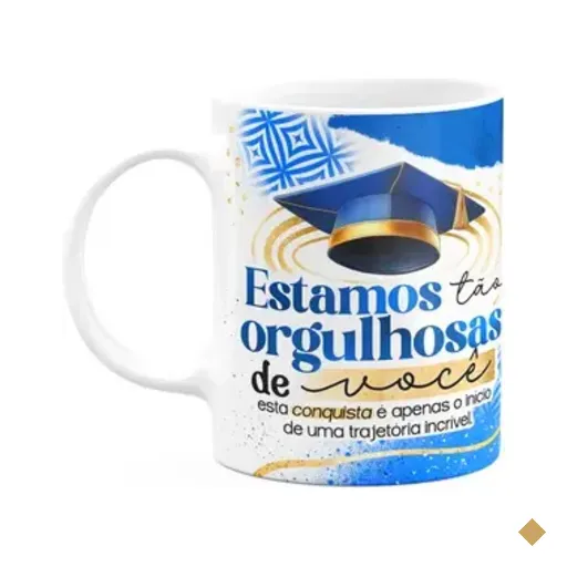 Caneca Formatura G-blue - Estamos Tão Orgulhosas De Você