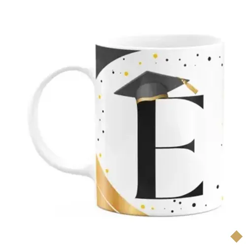 Caneca De Formatura - Inicial Do Nome Letra E - 325ml