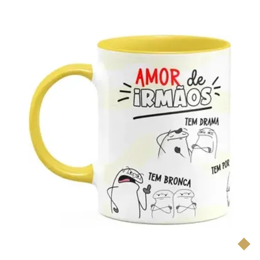 Caneca Flork Irmãos - Amor De Irmãos - M3 B-yellow
