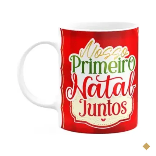 Caneca Natalina - Nosso Primeiro Natal Juntos - 325ml