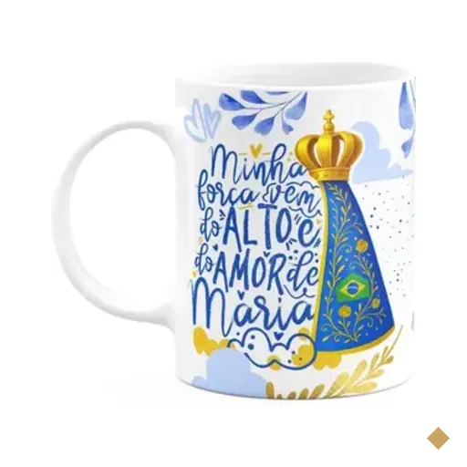 Caneca Religiosa N.s Aparecida - Minha Força Vem Do Alto