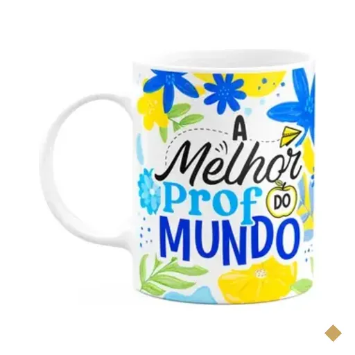 Caneca Da Professora - A Melhor Prof Do Mundo - Branca M3