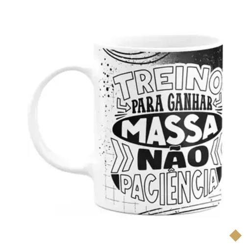 Caneca Fitness Academia - Treino Pra Ganhar Massa