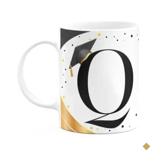 Caneca De Formatura - Inicial Do Nome Letra Q - 325ml