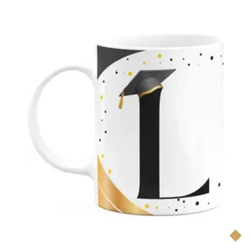Caneca De Formatura - Inicial Do Nome Letra L - 325ml