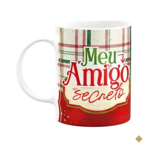Caneca Natalina - Meu Amigo Secreto - 325ml