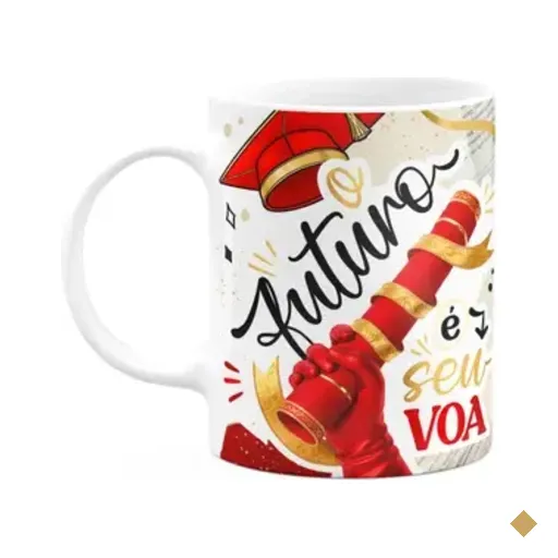 Caneca Formatura G-red - O Futuro É Seu, Voa!