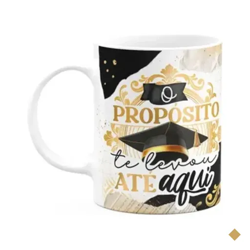 Caneca Formatura G-black - O Propósito Te Levou Até Aqui
