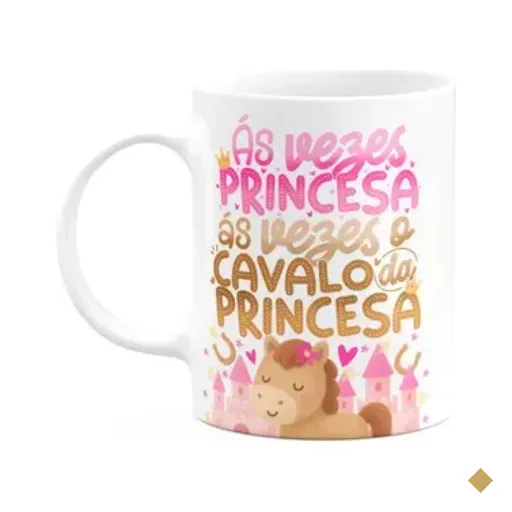 Caneca Divertida Vibes - As Vezes Princesa...