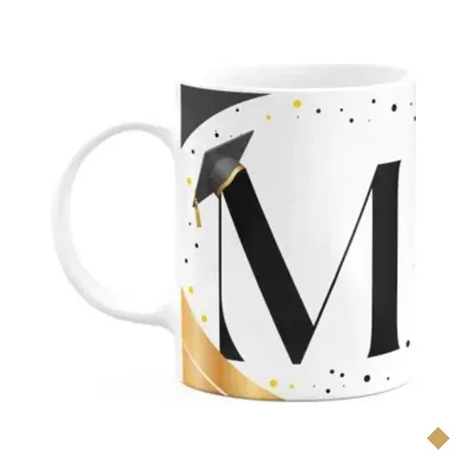 Caneca De Formatura - Inicial Do Nome Letra M - 325ml