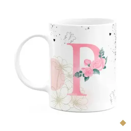 Caneca Motivação - Com Inicial Do Nome Letra P - 325ml