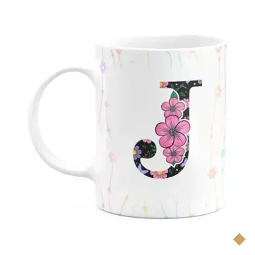 Caneca Today - Com Inicial Do Nome Letra J - 325ml