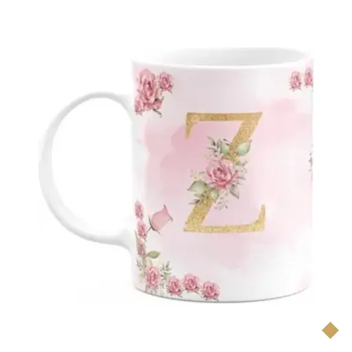 Caneca Floral Mães - Inicial Do Nome Letra Z - 325ml