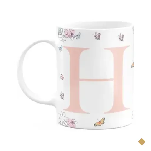Caneca Especial Mulheres - Inicial Do Nome Letra H