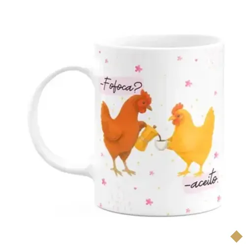 Caneca Divertida Amizade - Fofoca? Aceito - 325ml