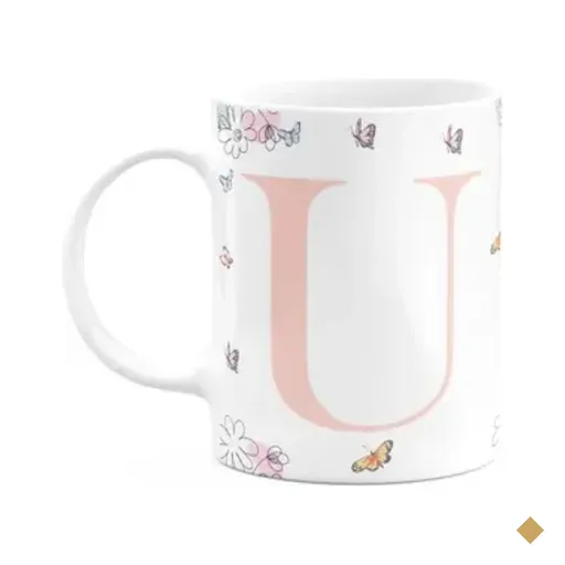 Caneca Especial Mulheres - Inicial Do Nome Letra U