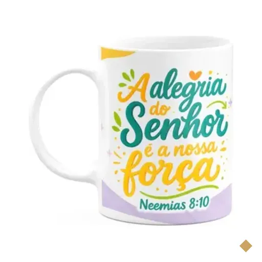 Caneca Religiosa Versículos Bíblicos - Neemias 8:10